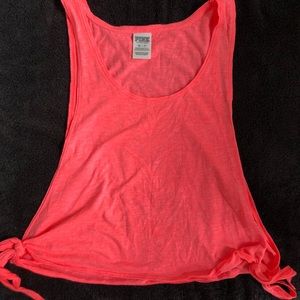 PINK Tank Top With Cutouts